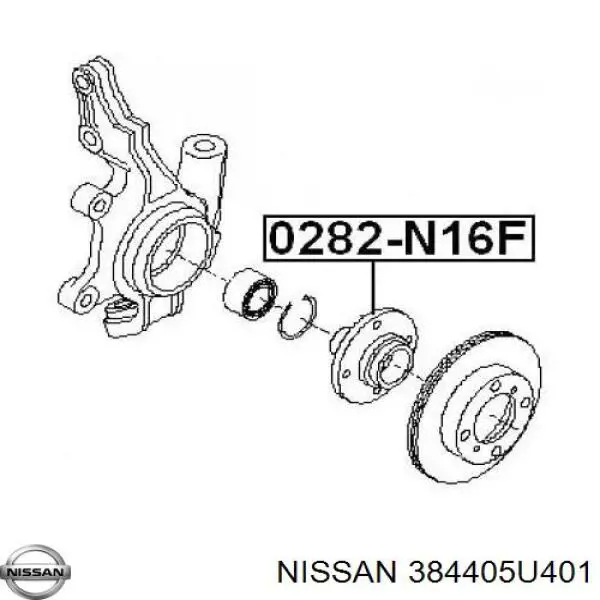 Comprar 384405U401 Nissan/Infiniti Cojinete de rueda delantero