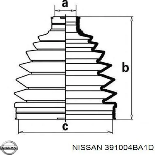 Junta homocinética exterior delantera Nissan Qashqai 2 J11