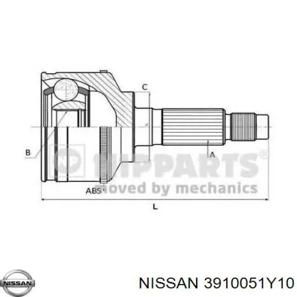 3910051Y10 Nissan junta homocinética exterior delantera