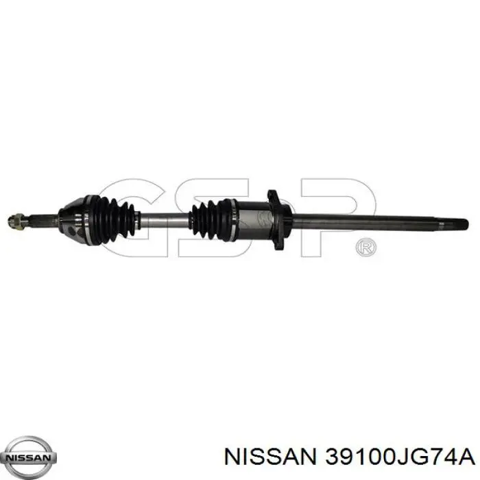 39100JG74A Nissan árbol de transmisión delantero derecho