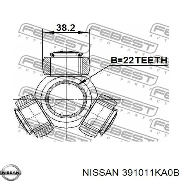 Semieje delantero izquierdo Nissan/Infiniti 391011KA0B precio, desde 1017,46 EUR
