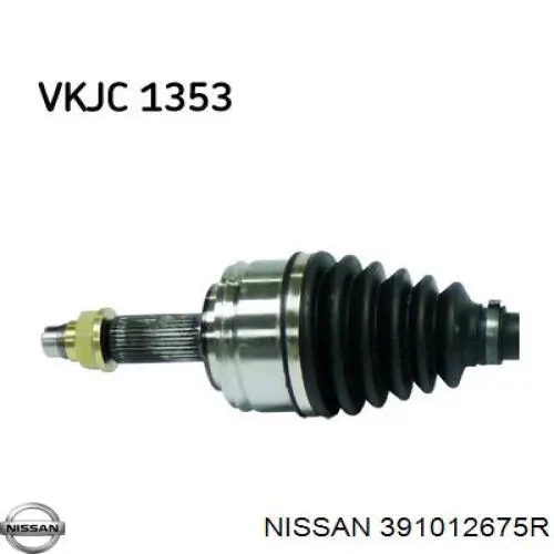 391012675R Nissan/Infiniti Semieje delantero izquierdo