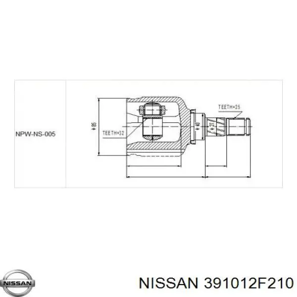 VKJC 6301 SKF árbol de transmisión delantero izquierdo