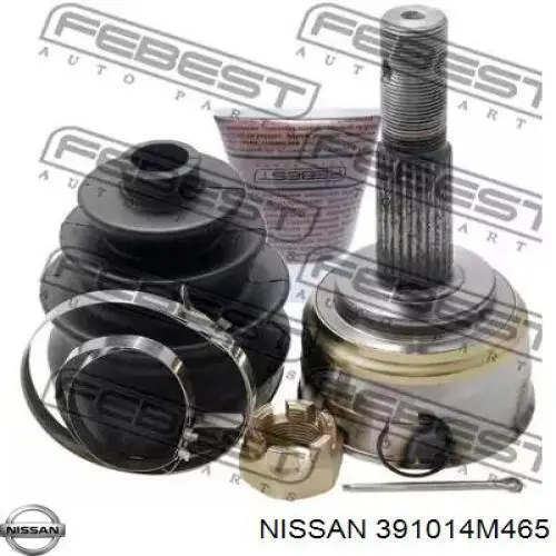 391014M465 Nissan árbol de transmisión delantero izquierdo