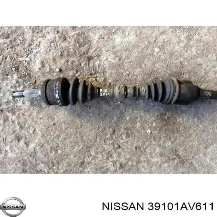 39101AV611 Nissan árbol de transmisión delantero izquierdo