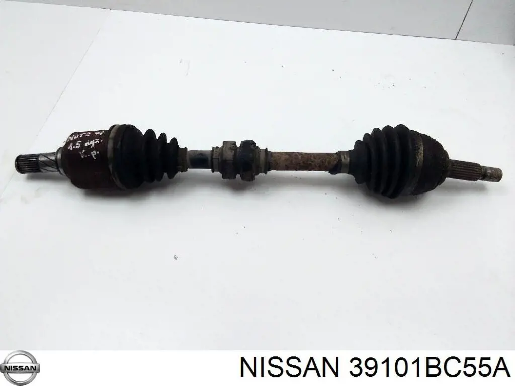 39101BC55A Nissan árbol de transmisión delantero izquierdo