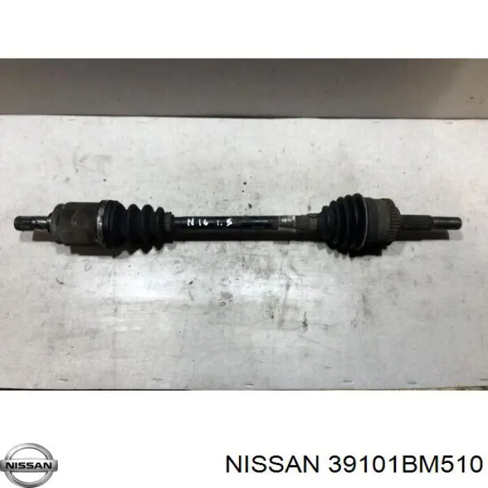 39101BM510 Nissan árbol de transmisión delantero izquierdo