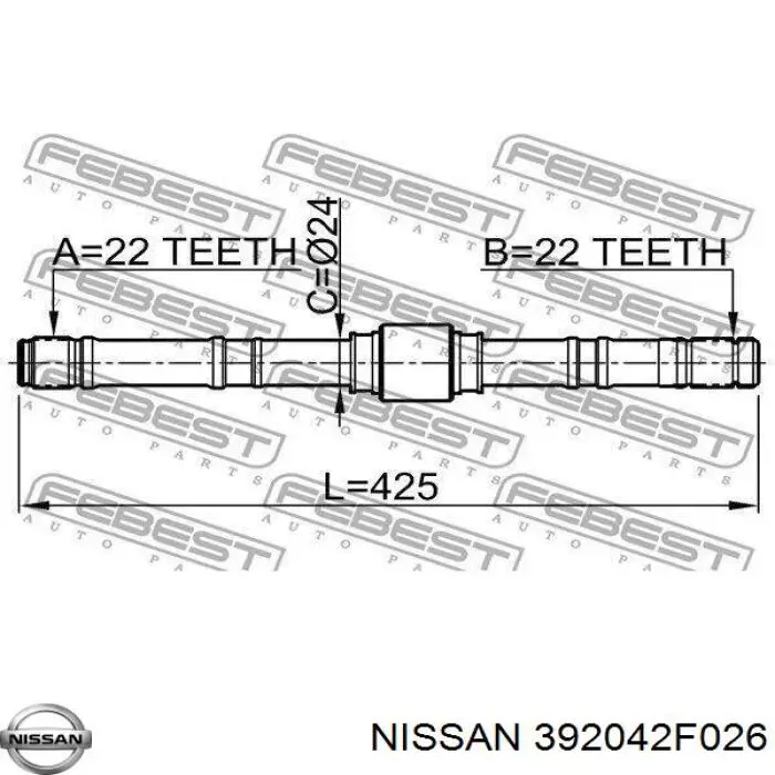 392042F026 Nissan junta homocinética interior delantera