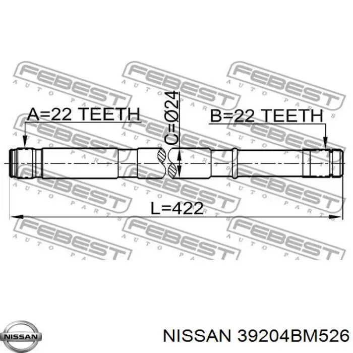 Árbol de transmisión delantero izquierdo para Nissan Almera (N16)