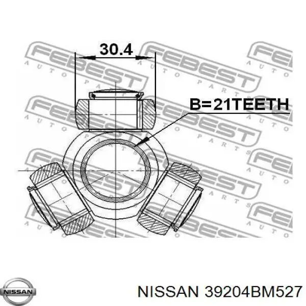 39204BM527 Nissan árbol de transmisión delantero derecho