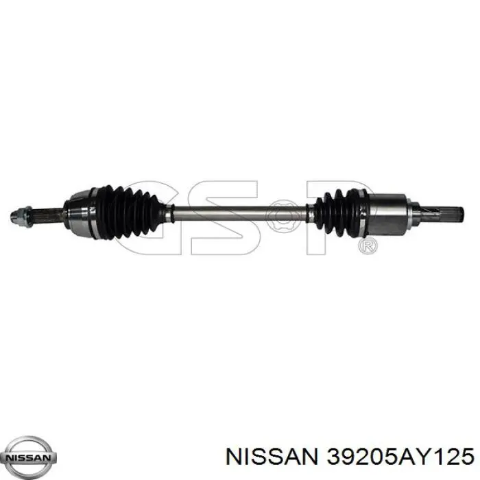 39205AY125 Nissan árbol de transmisión delantero izquierdo