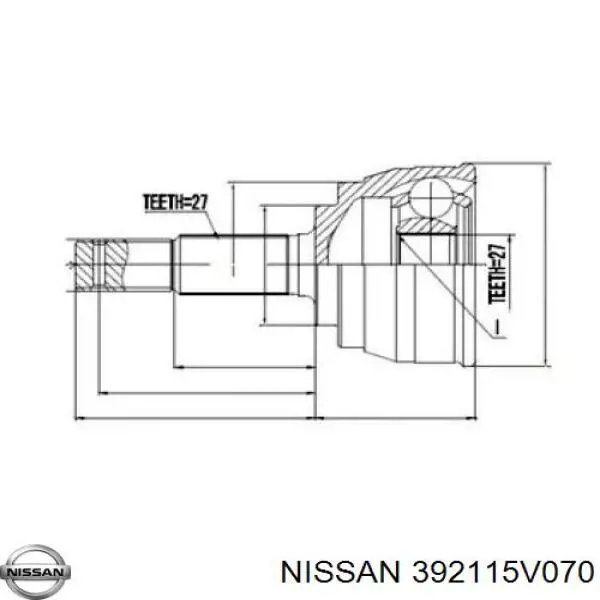 392115V070 Nissan junta homocinética exterior delantera