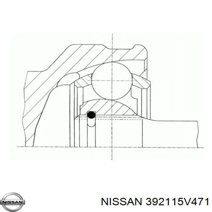 392115V471 Nissan junta homocinética exterior delantera