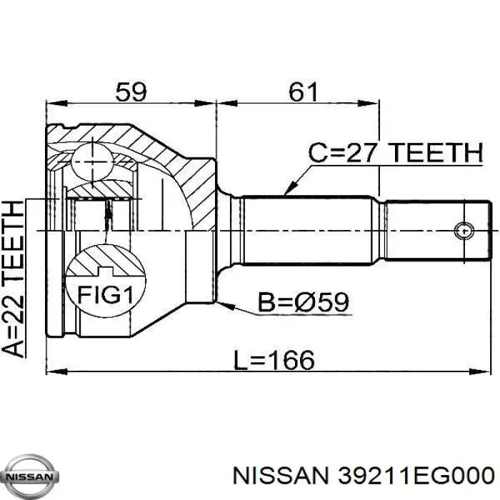 Comprar 39211EG000 Nissan/Infiniti Junta homocinetica