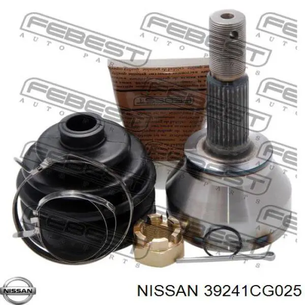 39241CG025 Nissan fuelle, árbol de transmisión delantero exterior