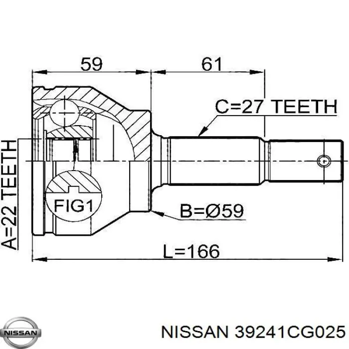 Fuelle, palier delantero exterior Nissan/Infiniti 39241CG025 precio, desde 31,75 EUR
