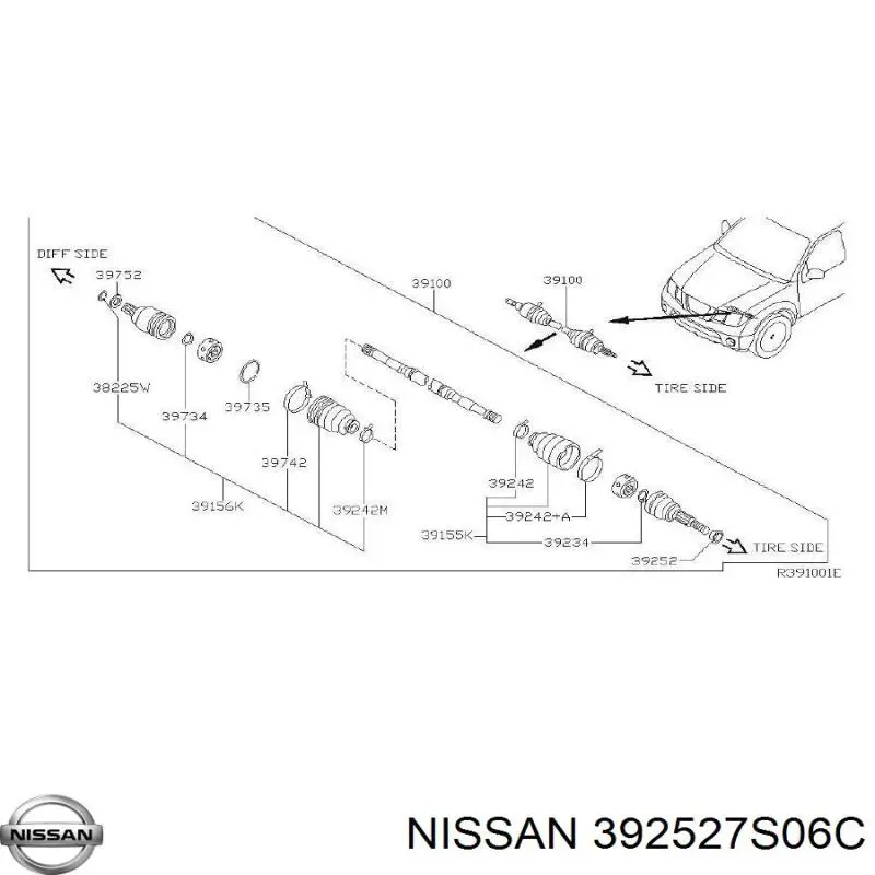  Nissan/Infiniti 392527S06C precio, desde 4,39 EUR