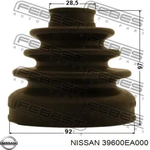 39600EA000 Nissan árbol de transmisión trasero