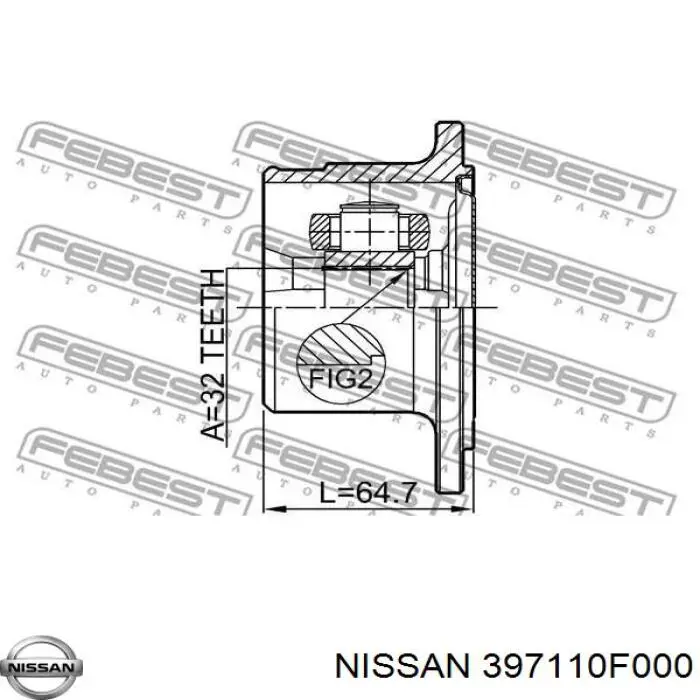 Juego de articulación, árbol de transmisión, interior delantera para Nissan Terrano (R20)