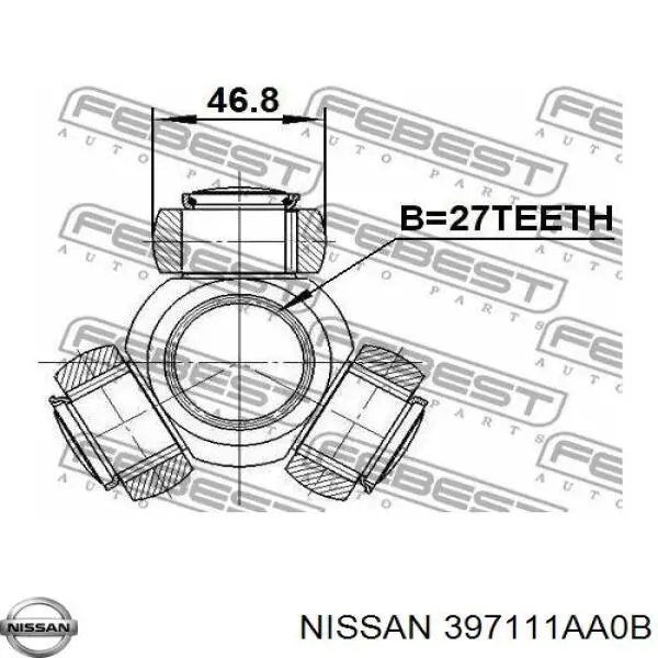 Junta homocinética interior delantera derecha Nissan Murano (Z51)