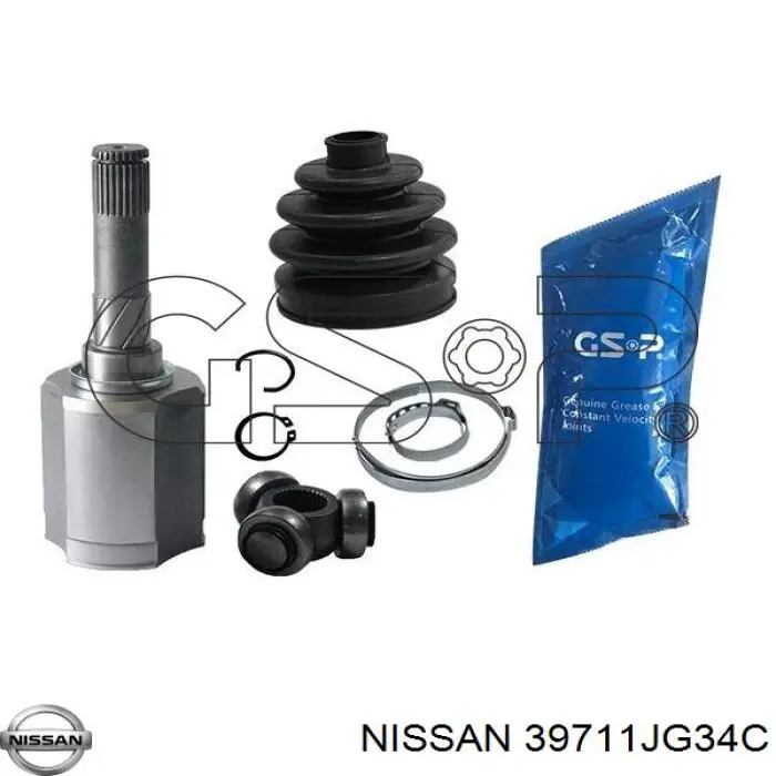 Comprar 39711JG34C Nissan/Infiniti Junta homocinética interna delantera izquierda