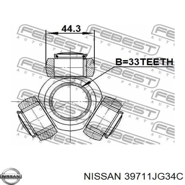 39711JG34C Nissan junta homocinética interior delantera izquierda