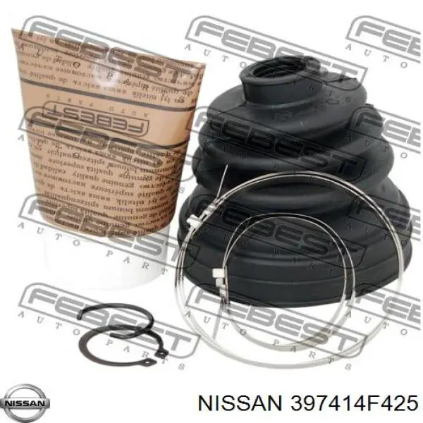 397414F425 Nissan fuelle, árbol de transmisión delantero interior izquierdo