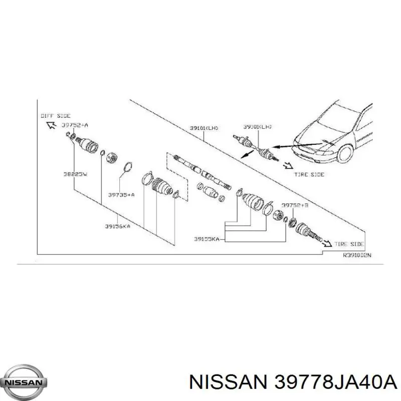 39778JA40A Nissan