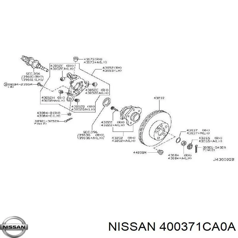 400371CA0A Nissan