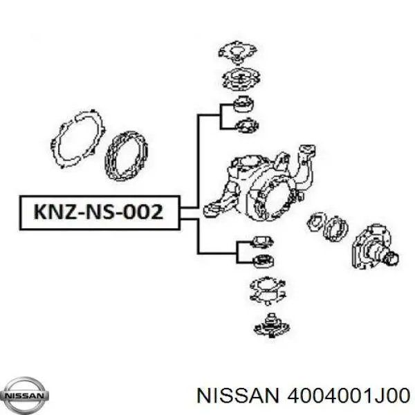 Cojinete de muñón delantero NSK HR30304BJ