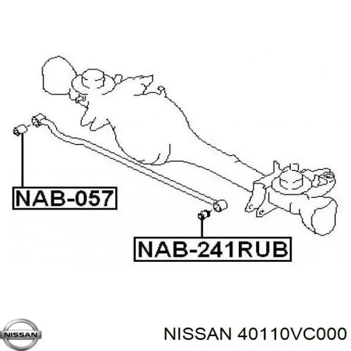 Buje de la barra reactiva trasera Nissan/Infiniti 40110VC000 precio, desde 15,93 EUR
