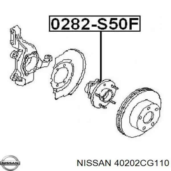 40202CG110 Nissan cubo de rueda delantero