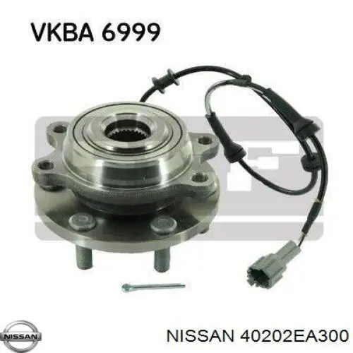 Cubo de rueda delantero Nissan Navara D40