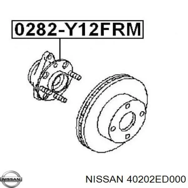 40202-ED000 Nissan cubo de rueda delantero