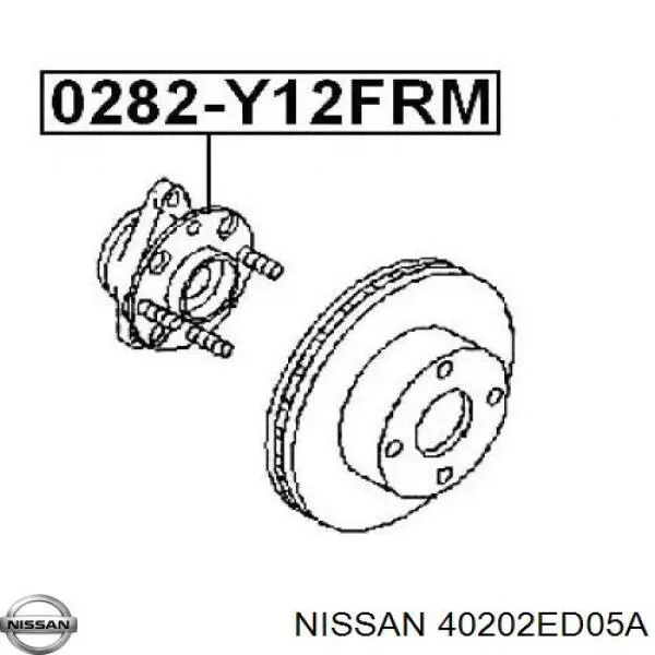 40202ED02A Nissan cubo de rueda delantero