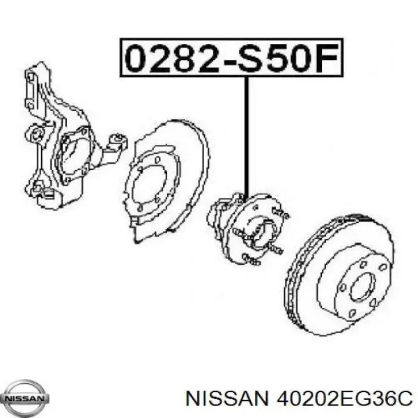 40202EG36C Nissan cubo de rueda delantero