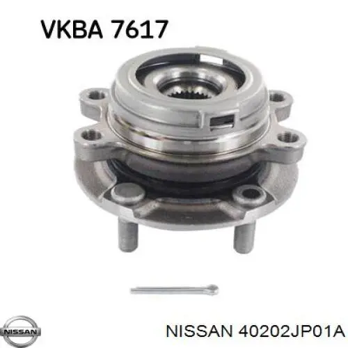 Buje de rueda delantero 40202JP01A Nissan/Infiniti