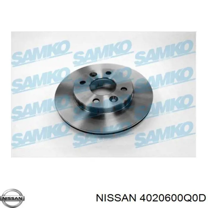 4020600Q0D Nissan disco de freno delantero