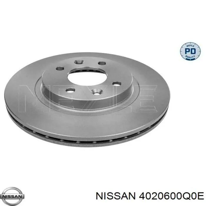 4020600Q0E Nissan disco de freno delantero