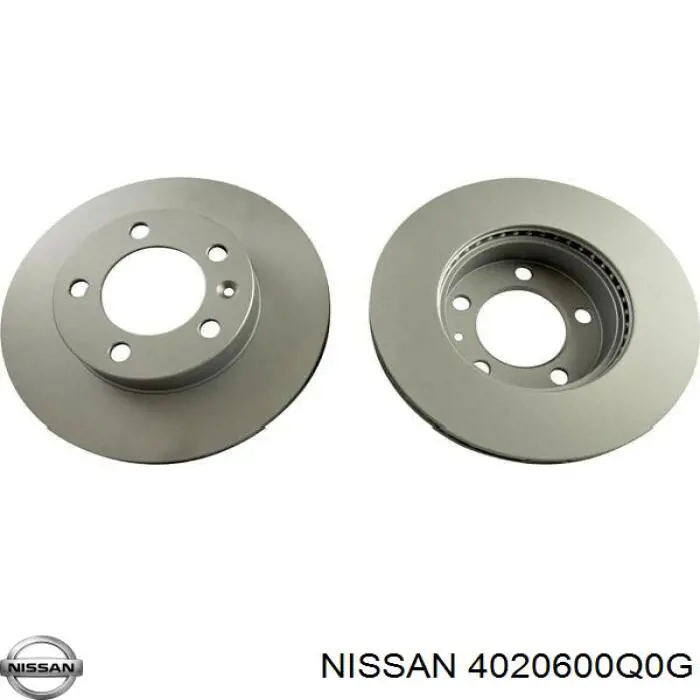 4020600Q0G Nissan disco de freno delantero
