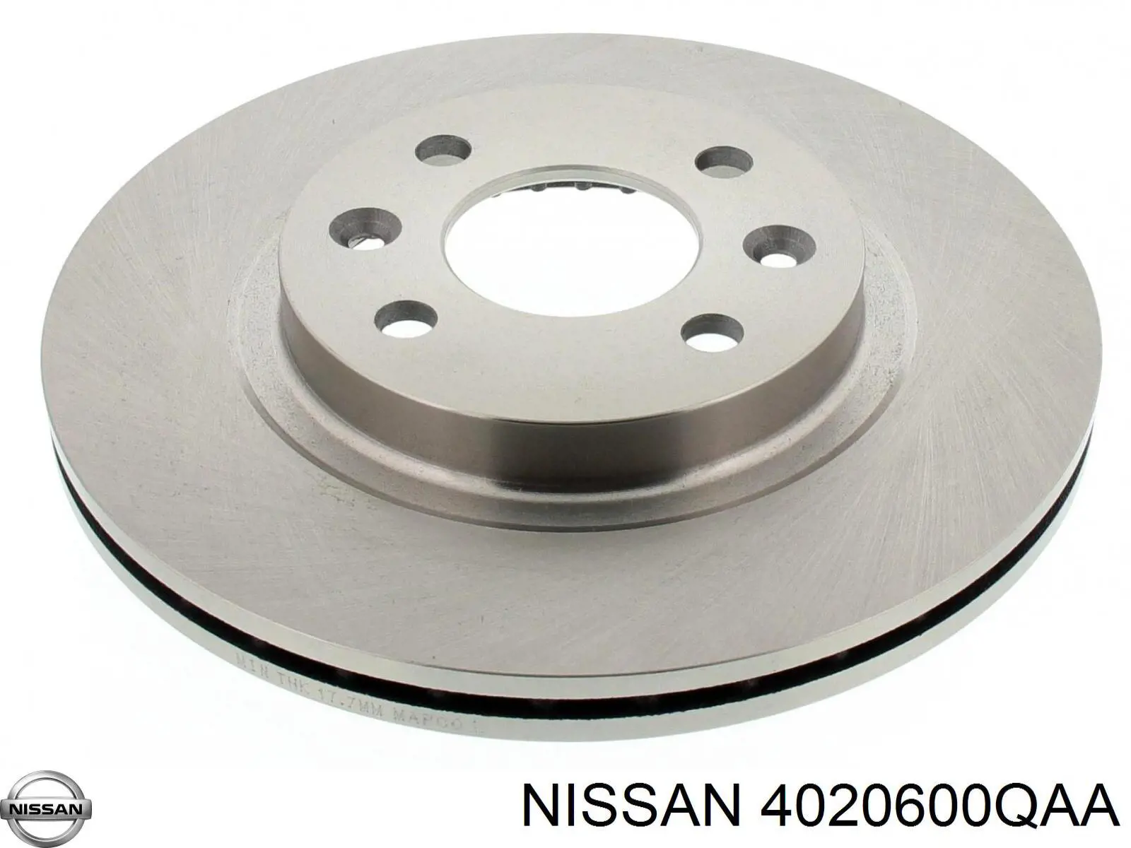 4020600QAA Nissan disco de freno delantero