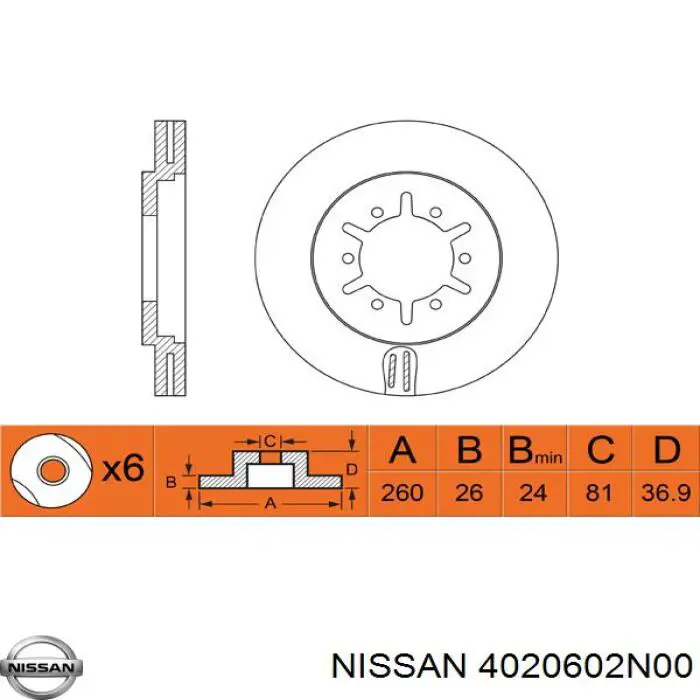 Frenos delanteros Nissan/Infiniti 4020602N01 precio, desde 48,16 EUR