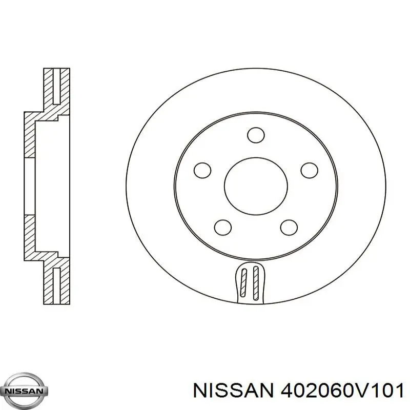 402060V101 Nissan disco de freno delantero