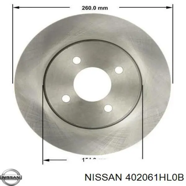 Comprar 402061HL0B Nissan/Infiniti Freno de disco delantero