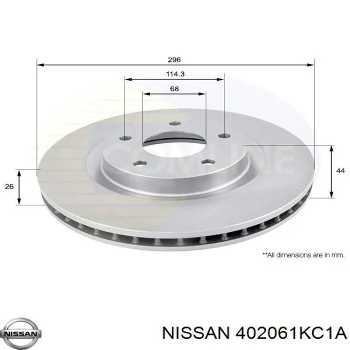 Comprar 402061KC1A Nissan/Infiniti Freno de disco delantero