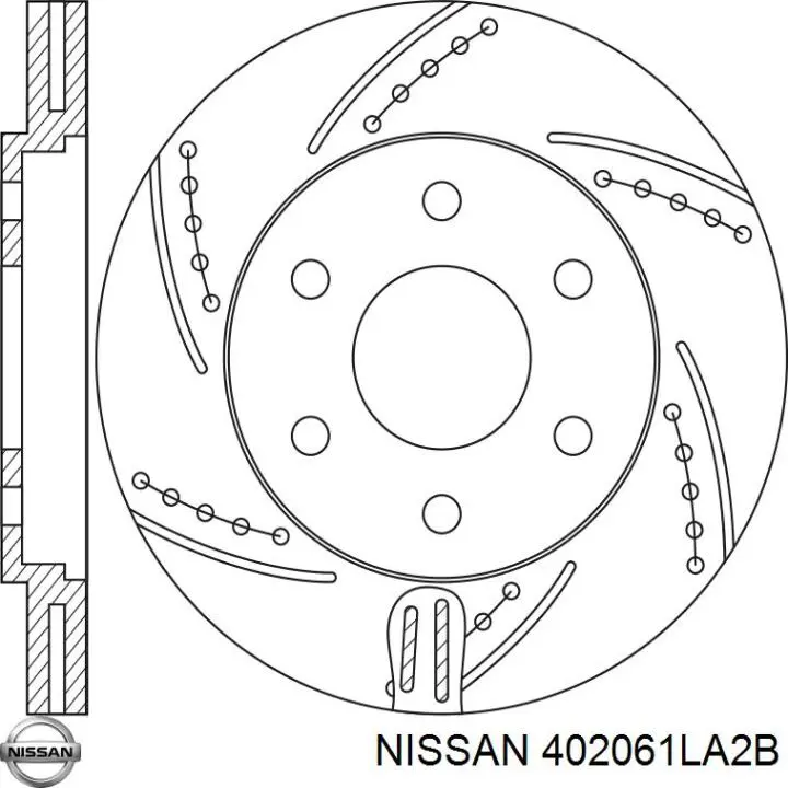 402061LA2B Nissan freno de disco delantero