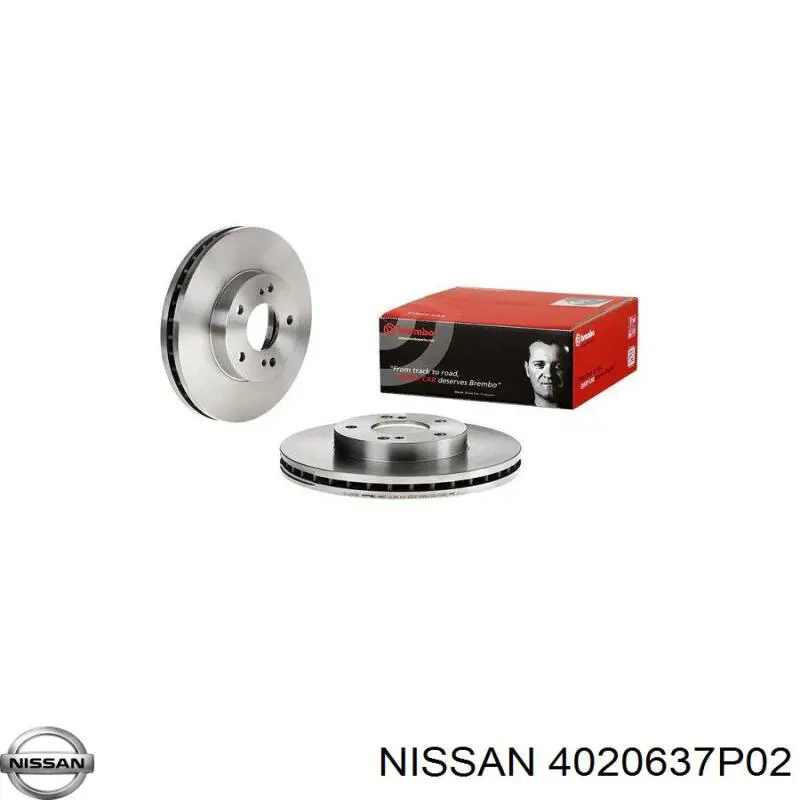 4020637P02 Nissan freno de disco delantero