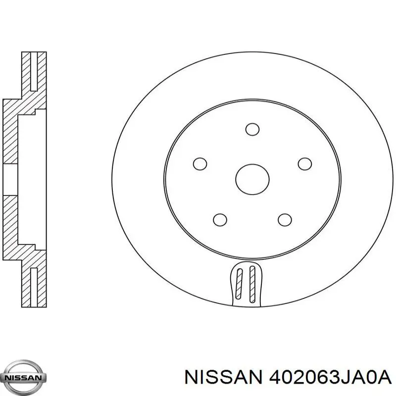 Comprar 402063JA0A Nissan/Infiniti Freno de disco delantero