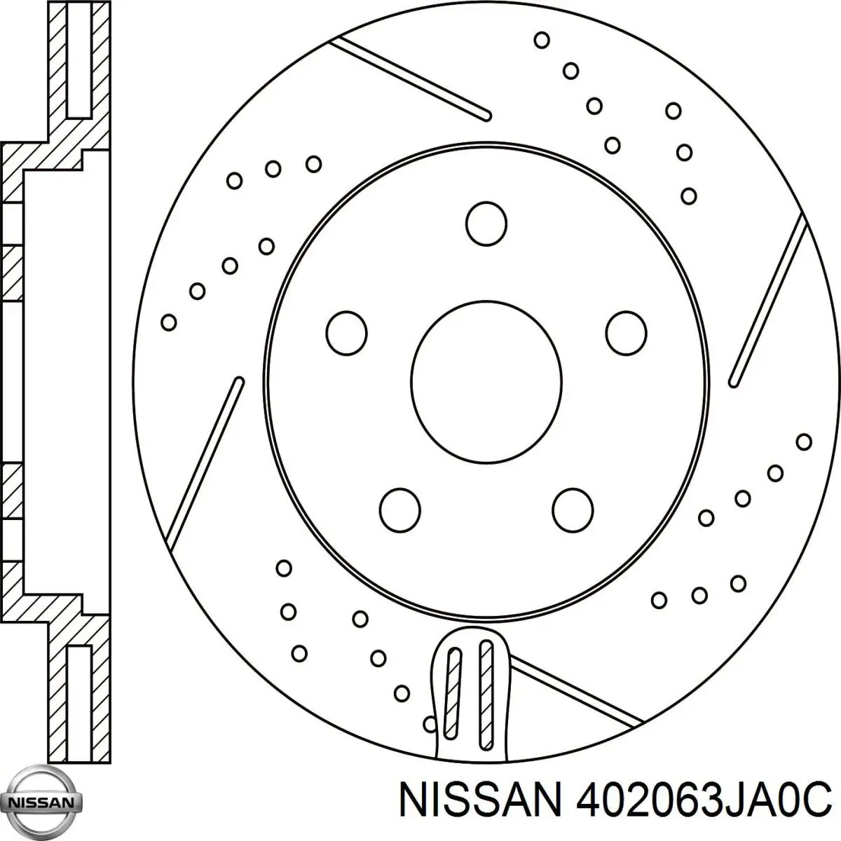 Comprar 402063JA0C Nissan/Infiniti Freno de disco delantero