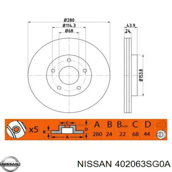 402063SG0A Nissan/Infiniti Discos